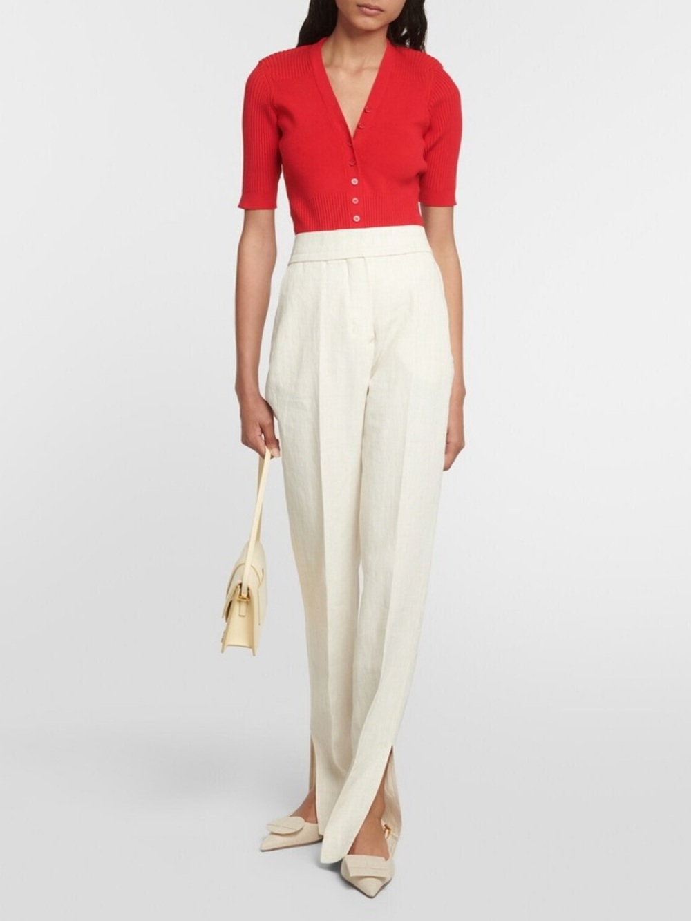 Jacquemus Red Le Body Yauco ribbed-knit bodysuit